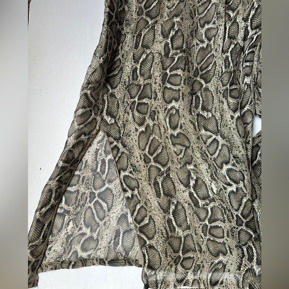 Gigi Moda Silk Snake Print Long Lined Skirt Pants Womens One Size Made Italy - Picture 7 of 8